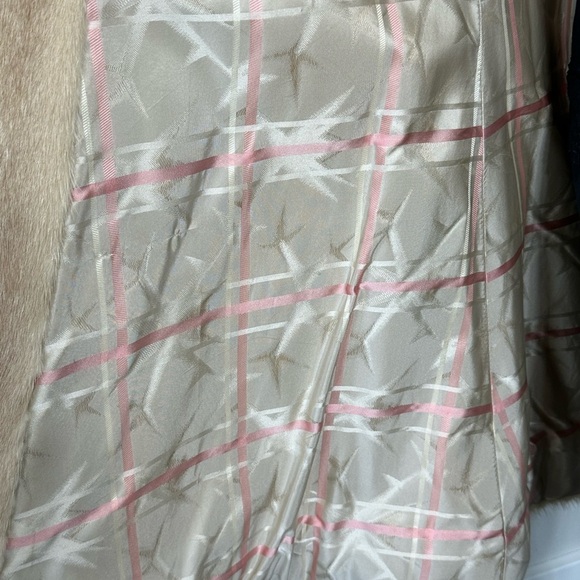 MINK FUR COAT Cream Teddy Jacket 3/4 link gorgeous, great condition mob wife - Picture 7 of 12